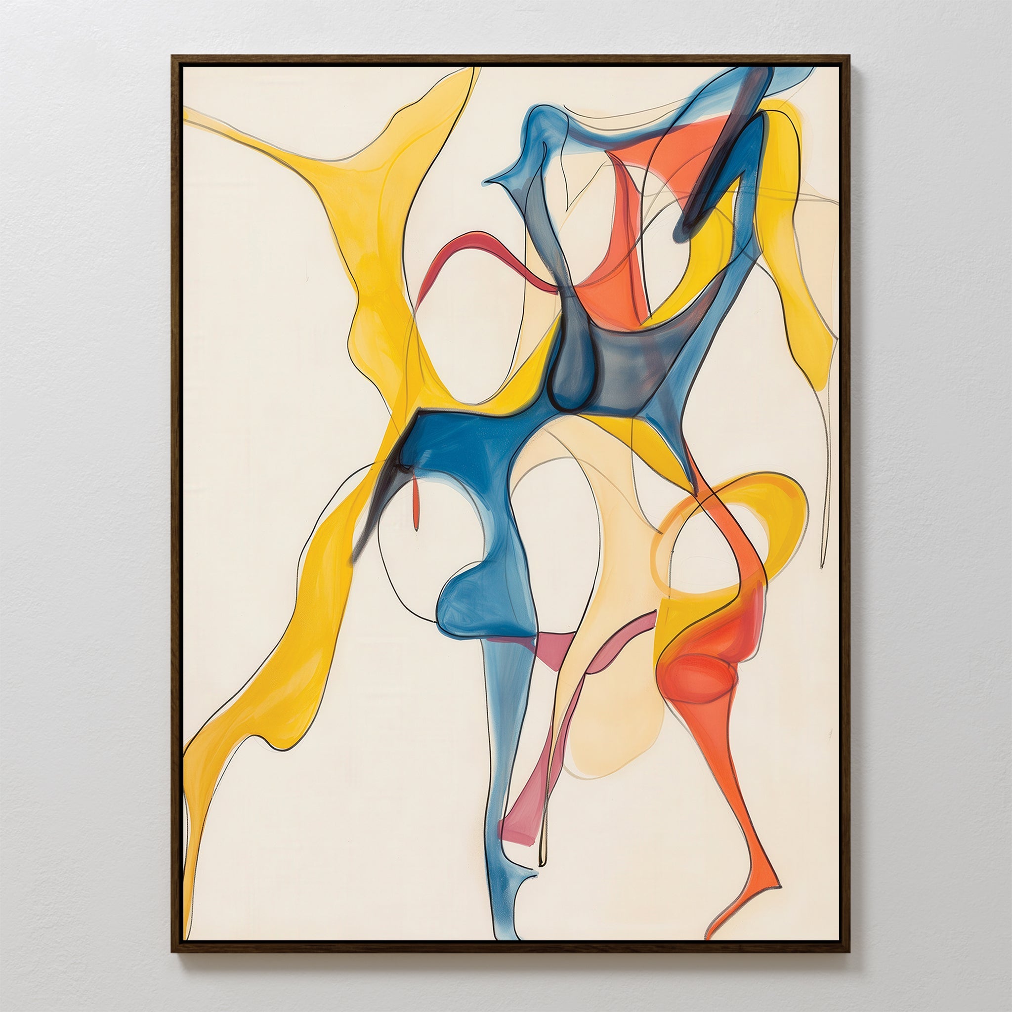 Cobalt Crescendo – multicolour abstract canvas wall art print by Aspire Prints