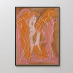 Amber Reverie – blush pink abstract canvas wall art print by Aspire Prints