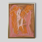 Amber Reverie – blush pink abstract canvas wall art print by Aspire Prints