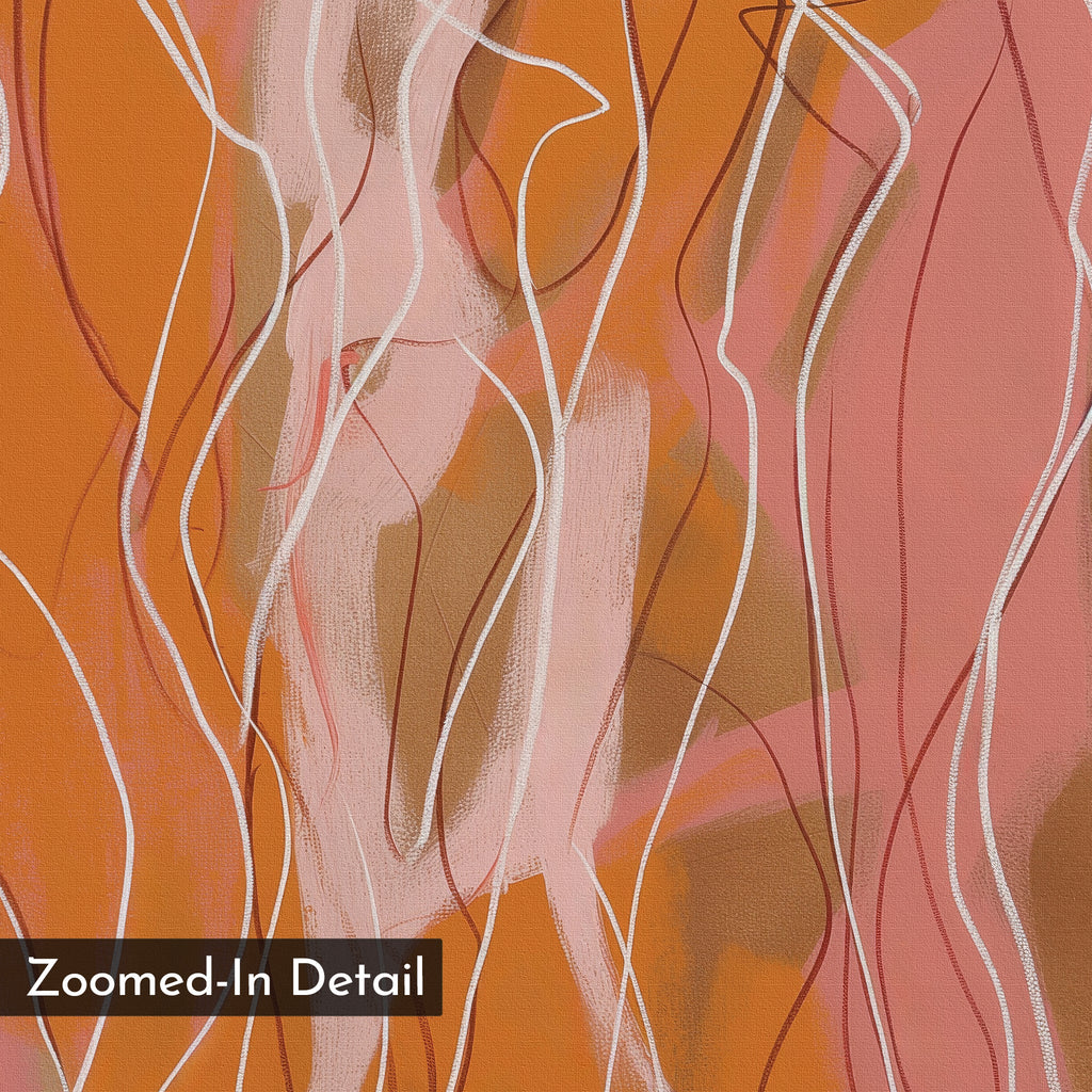 Amber Reverie – blush pink abstract canvas wall art print by Aspire Prints