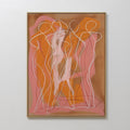 Amber Reverie – blush pink abstract canvas wall art print by Aspire Prints