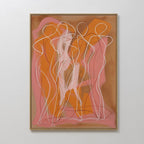 Amber Reverie – blush pink abstract canvas wall art print by Aspire Prints