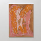 Amber Reverie – blush pink abstract canvas wall art print by Aspire Prints