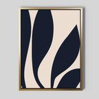 Midnight Foliage Whisper – blue botanical canvas wall art print by Aspire Prints