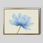 Whisper of Morning Bloom – blue botanical canvas wall art print by Aspire Prints