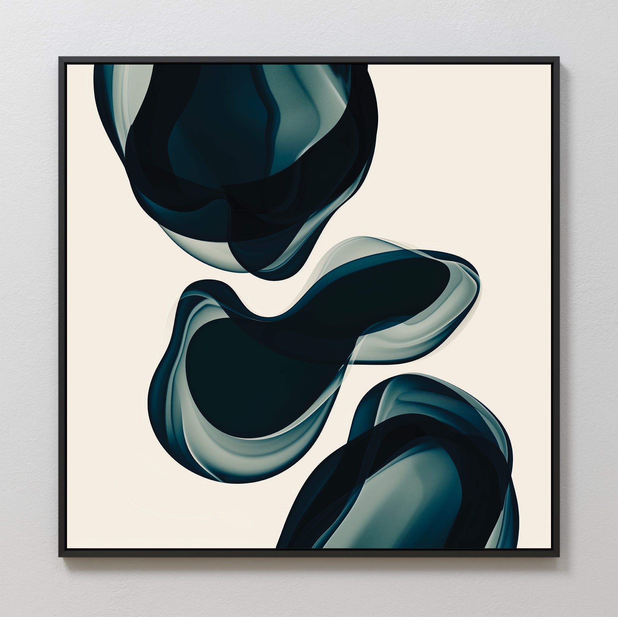 Abyssal Blue Reverie – blue abstract canvas wall art print by Aspire Prints