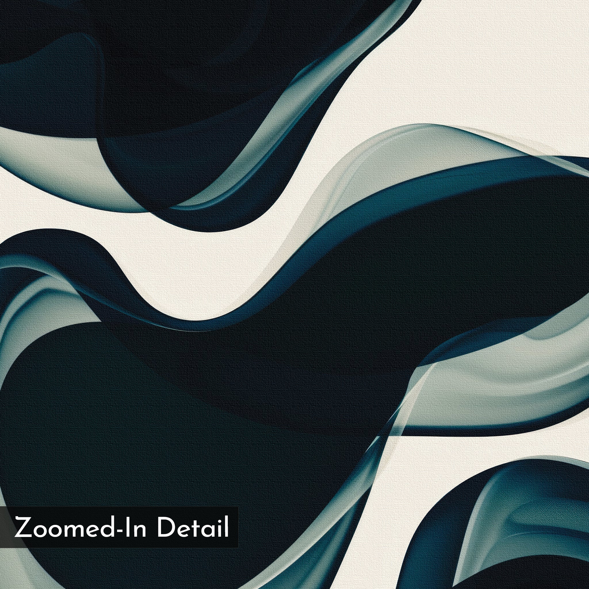 Abyssal Blue Reverie – blue abstract canvas wall art print by Aspire Prints