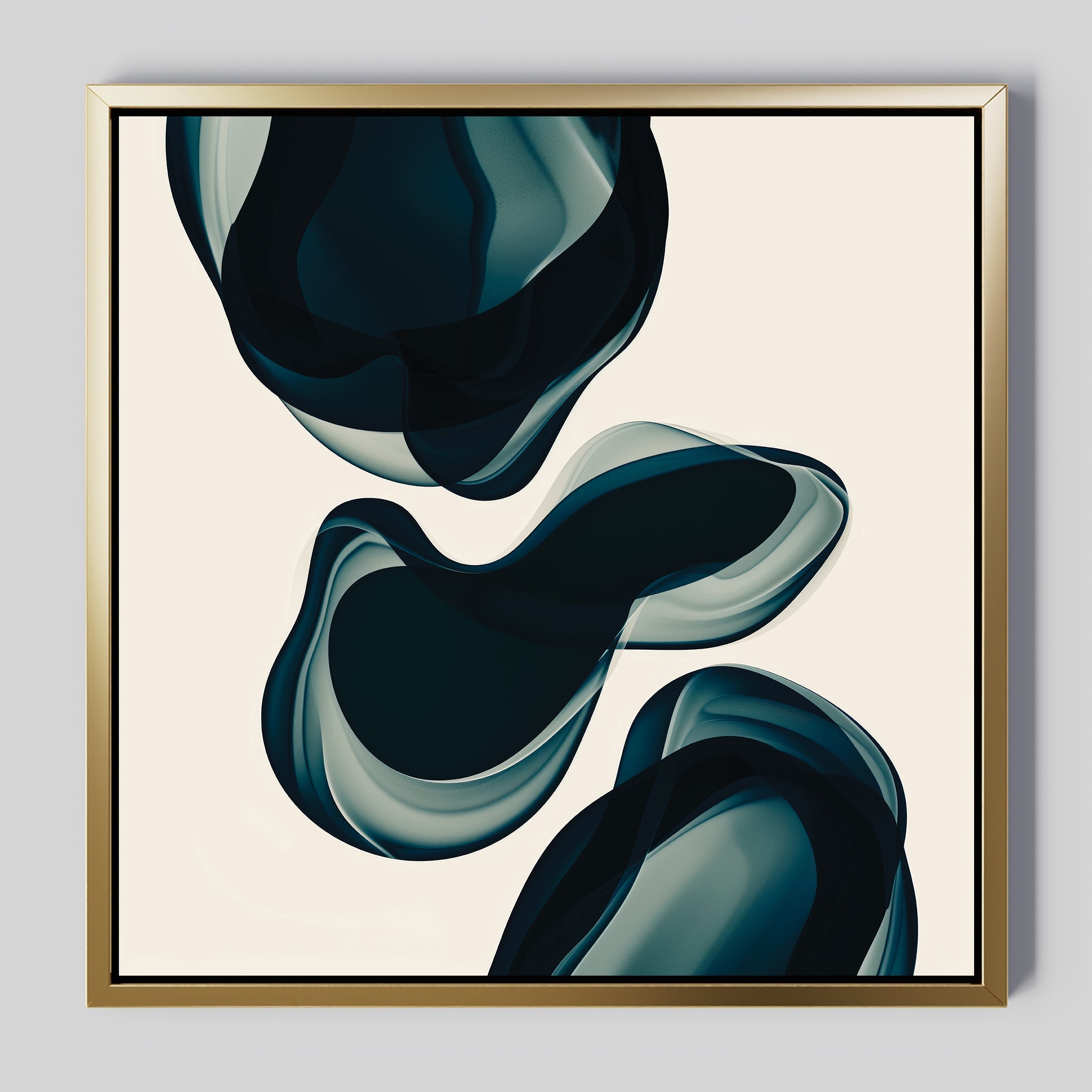 Abyssal Blue Reverie – blue abstract canvas wall art print by Aspire Prints