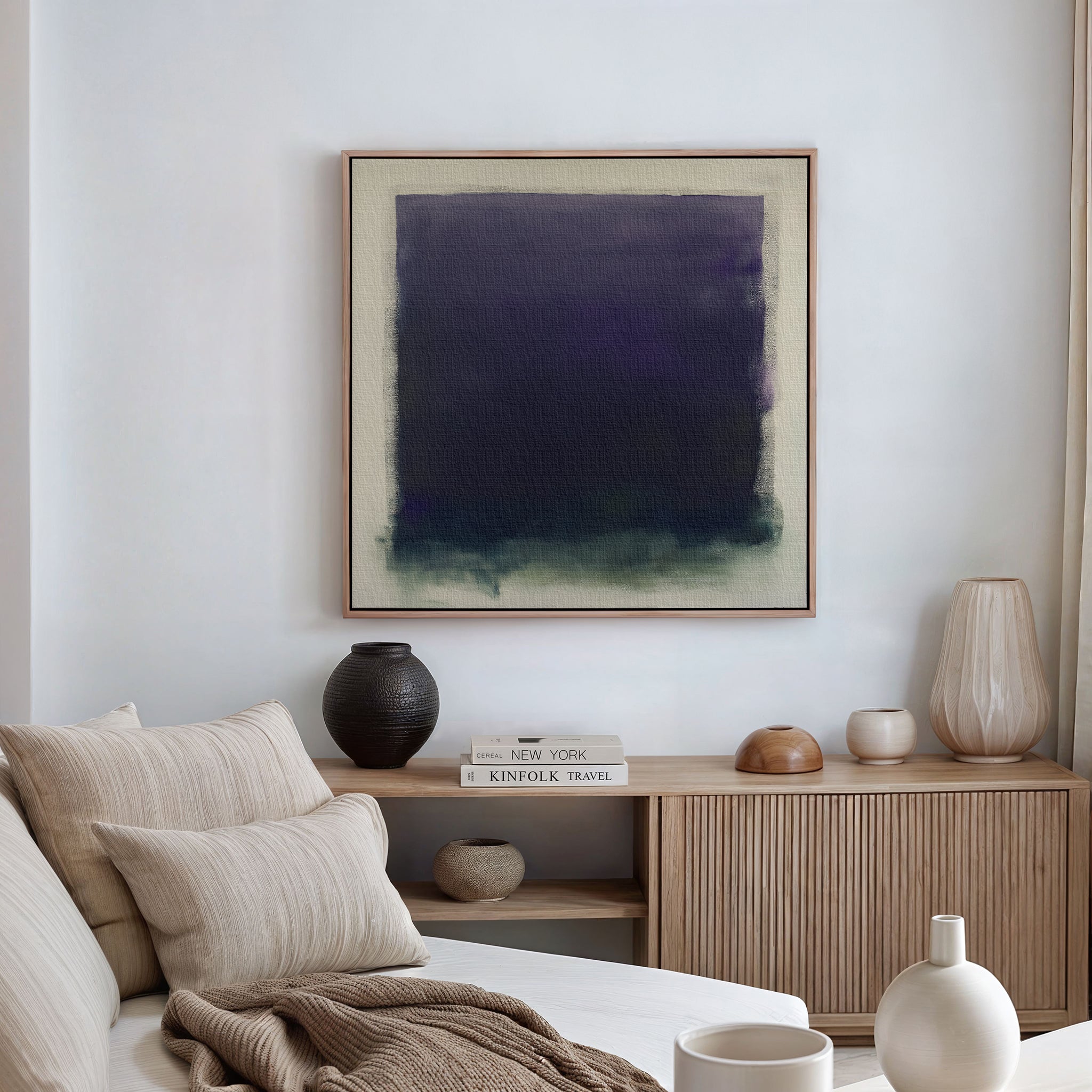 Midnight Veil – multicolour abstract canvas wall art print by Aspire Prints