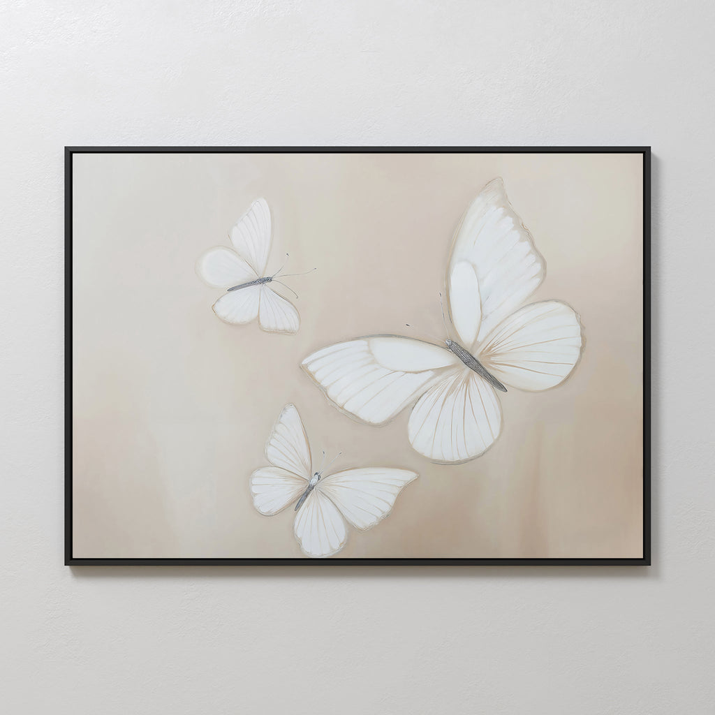 Whisper of Wings Canvas Print – neutral-toned wildlife canvas wall art print by Aspire Prints