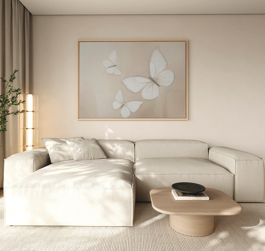 Whisper of Wings Canvas Print – neutral-toned wildlife canvas wall art print by Aspire Prints
