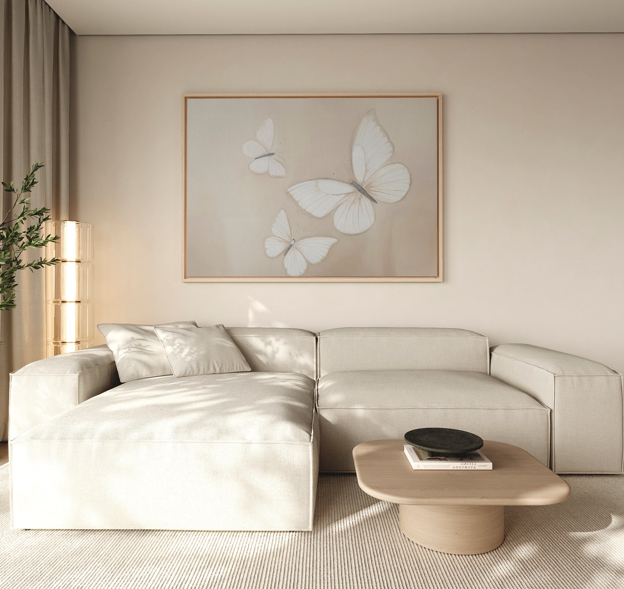 Whisper of Wings Canvas Print – neutral-toned wildlife canvas wall art print by Aspire Prints
