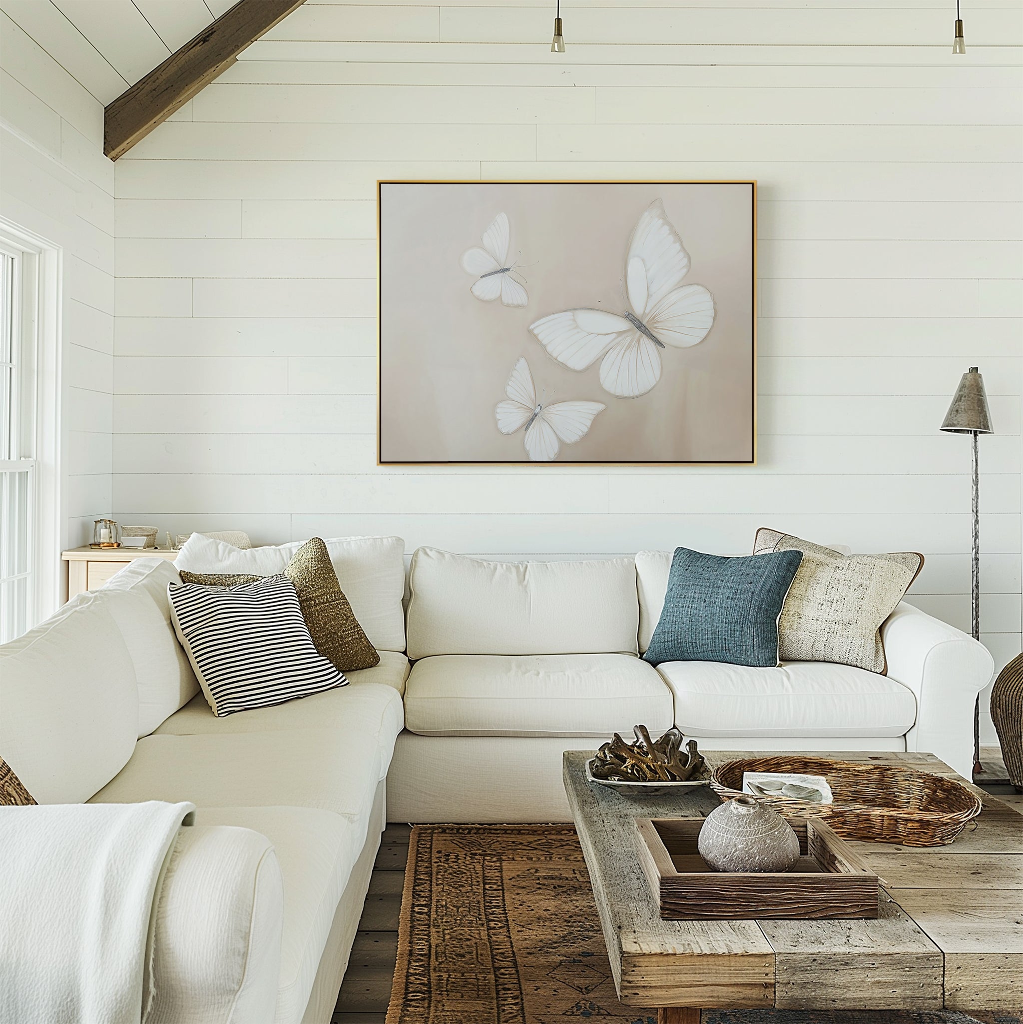 Whisper of Wings Canvas Print – neutral-toned wildlife canvas wall art print by Aspire Prints