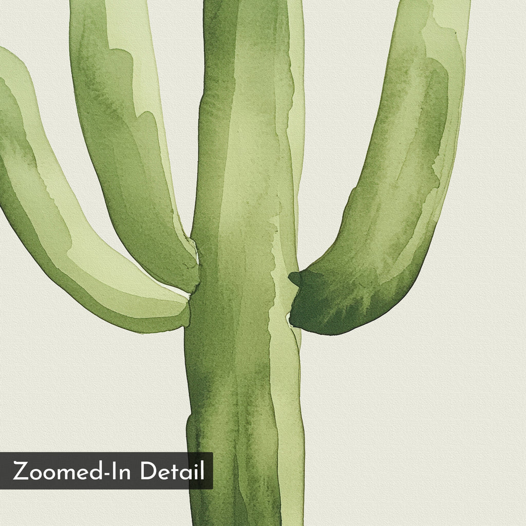Sunlit Sentinel – green botanical canvas wall art print by Aspire Prints