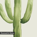 Sunlit Sentinel – green botanical canvas wall art print by Aspire Prints