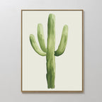Sunlit Sentinel – green botanical canvas wall art print by Aspire Prints