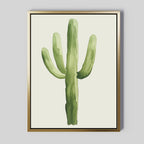 Sunlit Sentinel – green botanical canvas wall art print by Aspire Prints