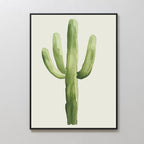Sunlit Sentinel – green botanical canvas wall art print by Aspire Prints