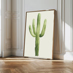 Sunlit Sentinel – green botanical canvas wall art print by Aspire Prints
