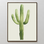 Sunlit Sentinel – green botanical canvas wall art print by Aspire Prints