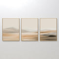 Whispered Dunes Triptych – Set of 3 Canvas Prints set of 3 – beige and white desert canvas wall art by Aspire Prints