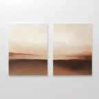 Whispers of the Dunes – Set of 2 Canvas Prints set of 2 – earthy brown desert canvas wall art by Aspire Prints