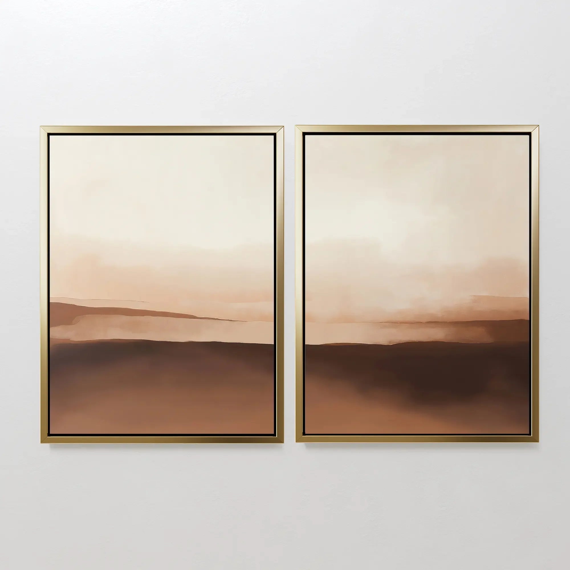 Whispers of the Dunes – Set of 2 Canvas Prints set of 2 – earthy brown desert canvas wall art by Aspire Prints