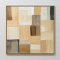 Saffron Dunes at Twilight – beige and white abstract canvas wall art print by Aspire Prints