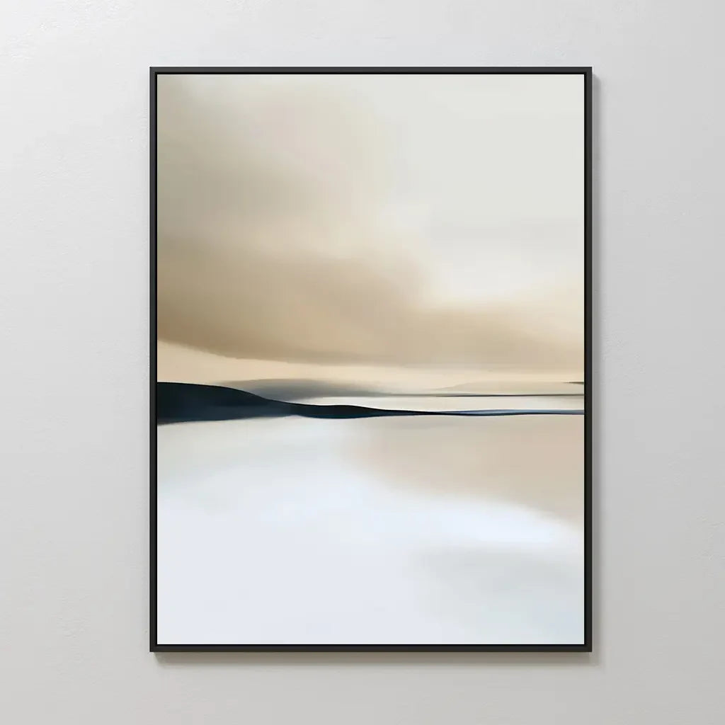 Whispers of the Dunes – beige and white landscape canvas wall art print by Aspire Prints