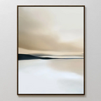 Whispers of the Dunes – beige and white landscape canvas wall art print by Aspire Prints