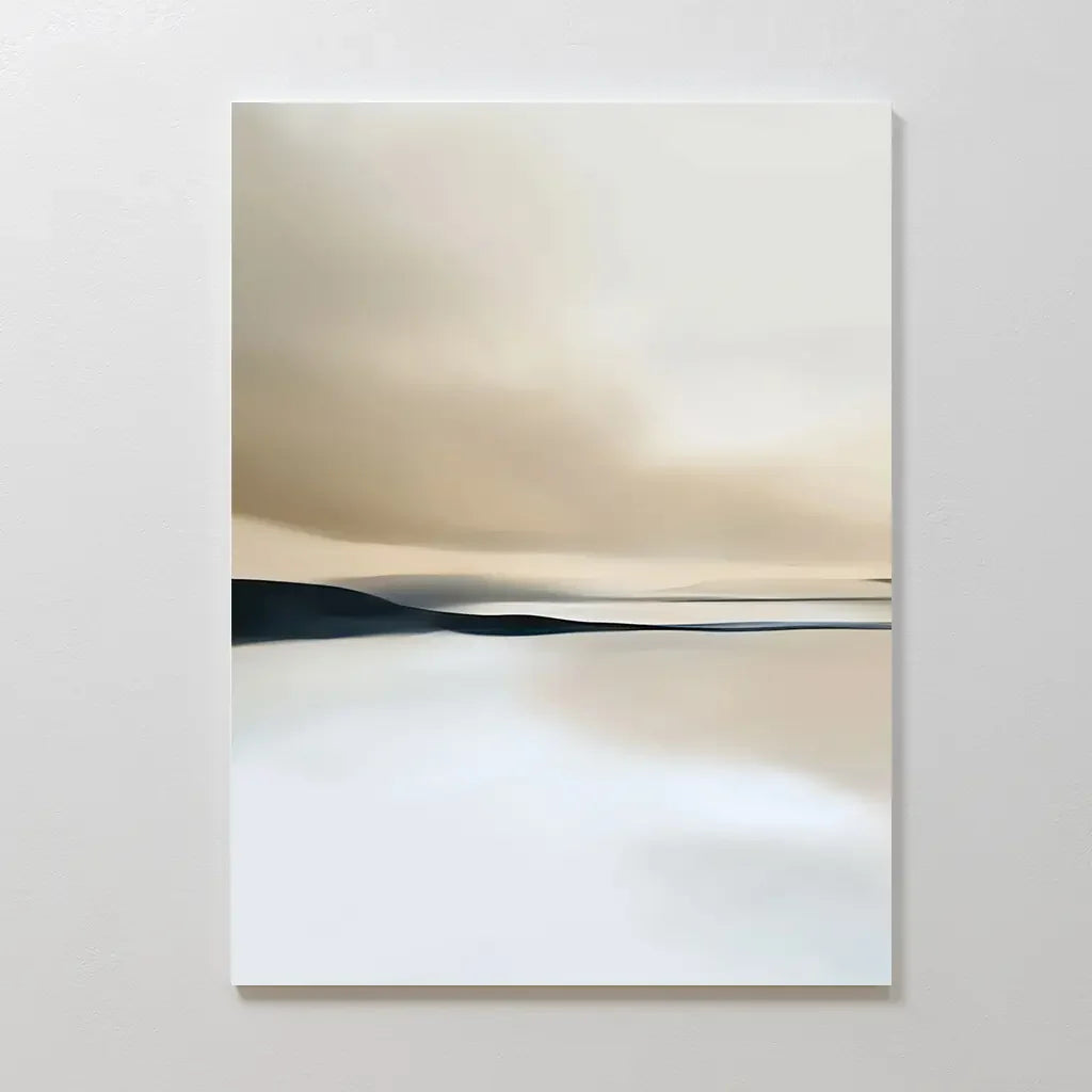 Whispers of the Dunes – beige and white landscape canvas wall art print by Aspire Prints