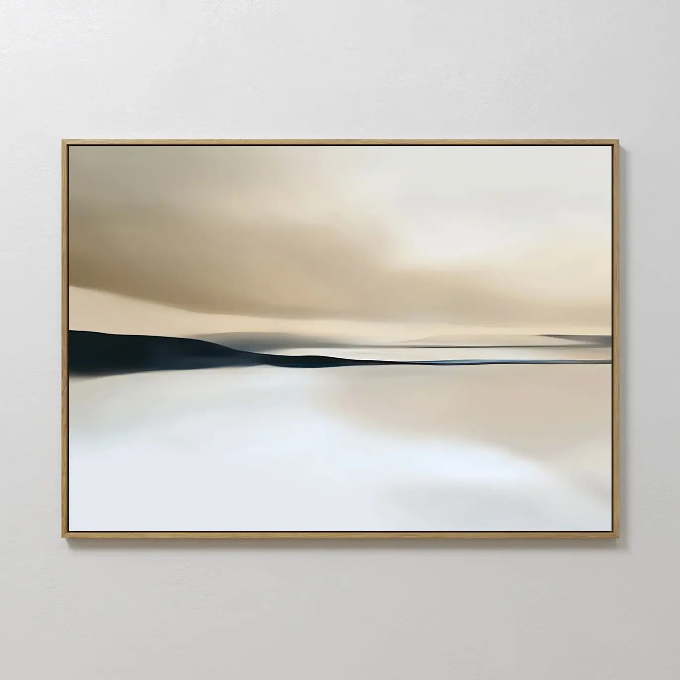 Whispers of the Dunes – beige and white landscape canvas wall art print by Aspire Prints