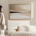 Whispers of the Dunes – beige and white landscape canvas wall art print by Aspire Prints