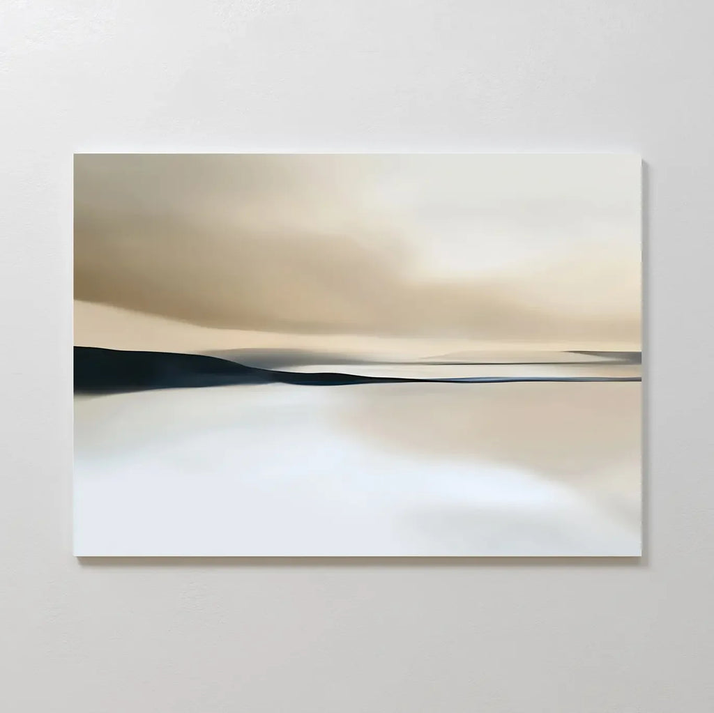 Whispers of the Dunes – beige and white landscape canvas wall art print by Aspire Prints