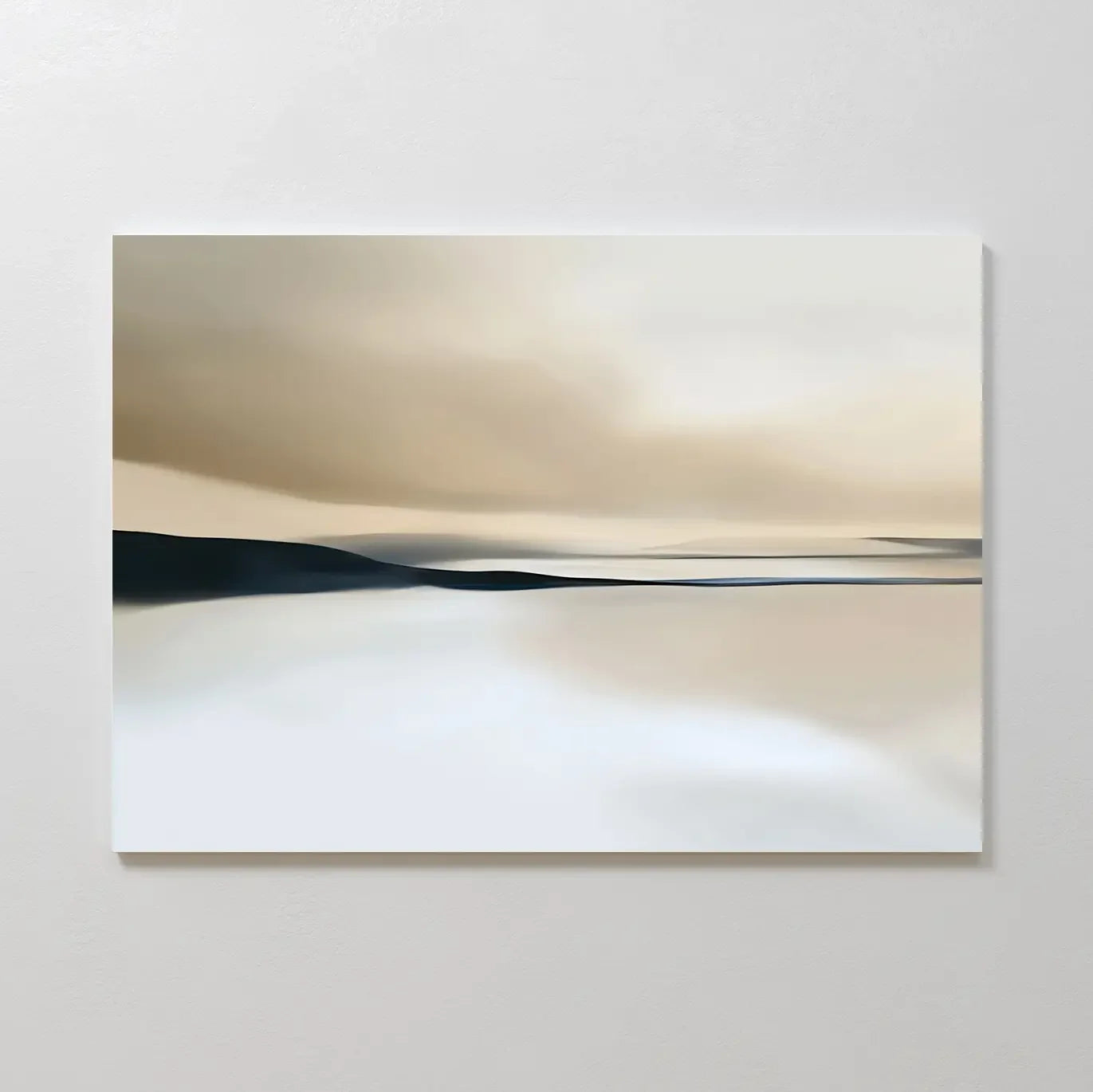 Whispers of the Dunes – beige and white landscape canvas wall art print by Aspire Prints