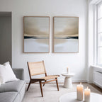 Whispers of the Dunes – Set of 2 Canvas Prints set of 2 – neutral-toned landscape canvas wall art by Aspire Prints