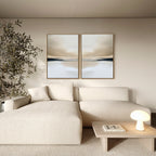 Whispers of the Dunes – Set of 2 Canvas Prints set of 2 – neutral-toned landscape canvas wall art by Aspire Prints