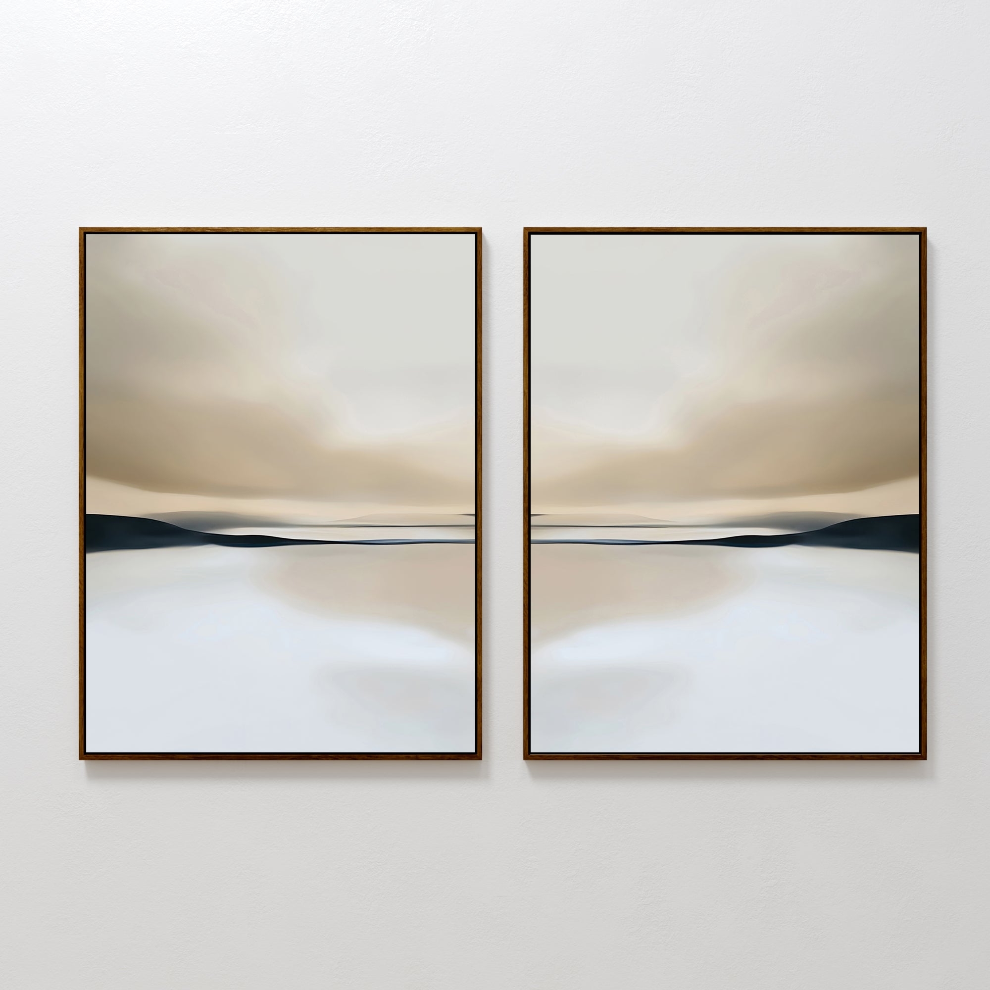 Whispers of the Dunes – Set of 2 Canvas Prints set of 2 – neutral-toned landscape canvas wall art by Aspire Prints