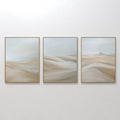 Whispers of the Dunes – Set of 3 Canvas Prints set of 3 – beige and white landscape canvas wall art by Aspire Prints