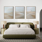 Whispers of the Dunes – Set of 3 Canvas Prints set of 3 – beige and white landscape canvas wall art by Aspire Prints