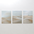 Whispers of the Dunes – Set of 3 Canvas Prints set of 3 – beige and white landscape canvas wall art by Aspire Prints