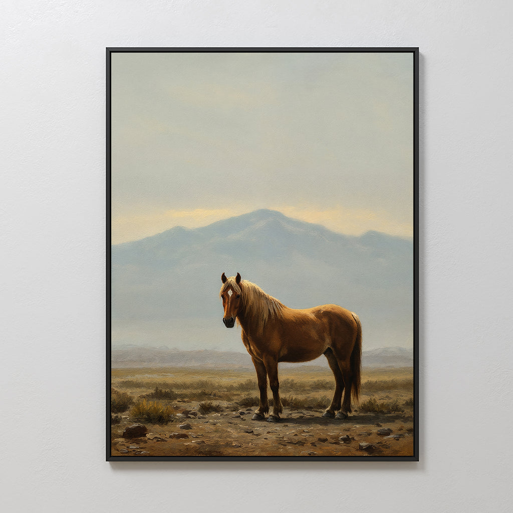 Sentinel of the Quiet Sands – neutral-toned vintage canvas wall art print by Aspire Prints