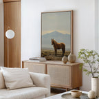Sentinel of the Quiet Sands – neutral-toned vintage canvas wall art print by Aspire Prints