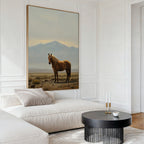 Sentinel of the Quiet Sands – neutral-toned vintage canvas wall art print by Aspire Prints