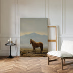 Sentinel of the Quiet Sands – neutral-toned vintage canvas wall art print by Aspire Prints