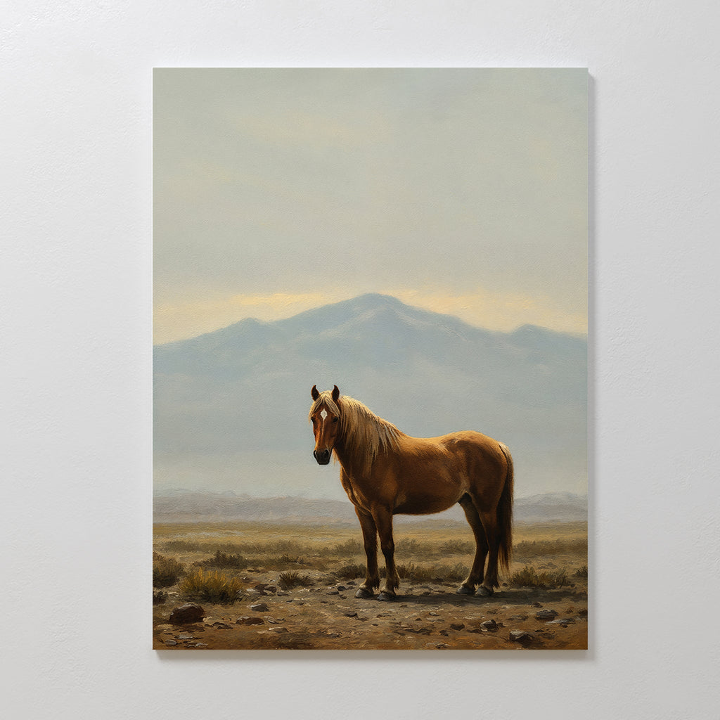Sentinel of the Quiet Sands – neutral-toned vintage canvas wall art print by Aspire Prints
