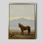 Sentinel of the Quiet Sands – neutral-toned vintage canvas wall art print by Aspire Prints