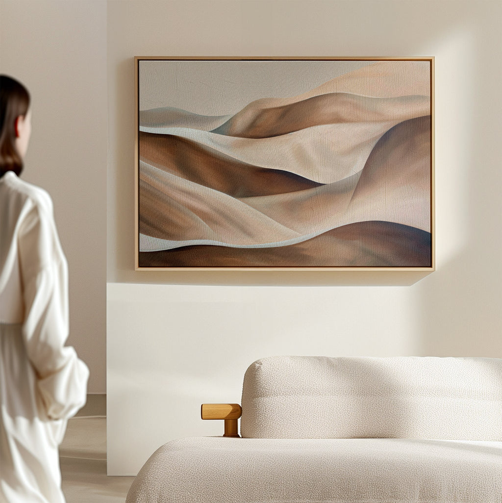 Whispers of the Dunes – earthy brown landscape canvas wall art print by Aspire Prints