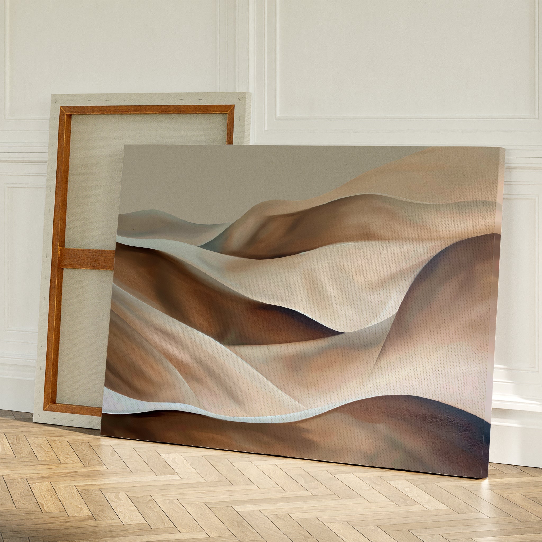 Whispers of the Dunes – earthy brown landscape canvas wall art print by Aspire Prints