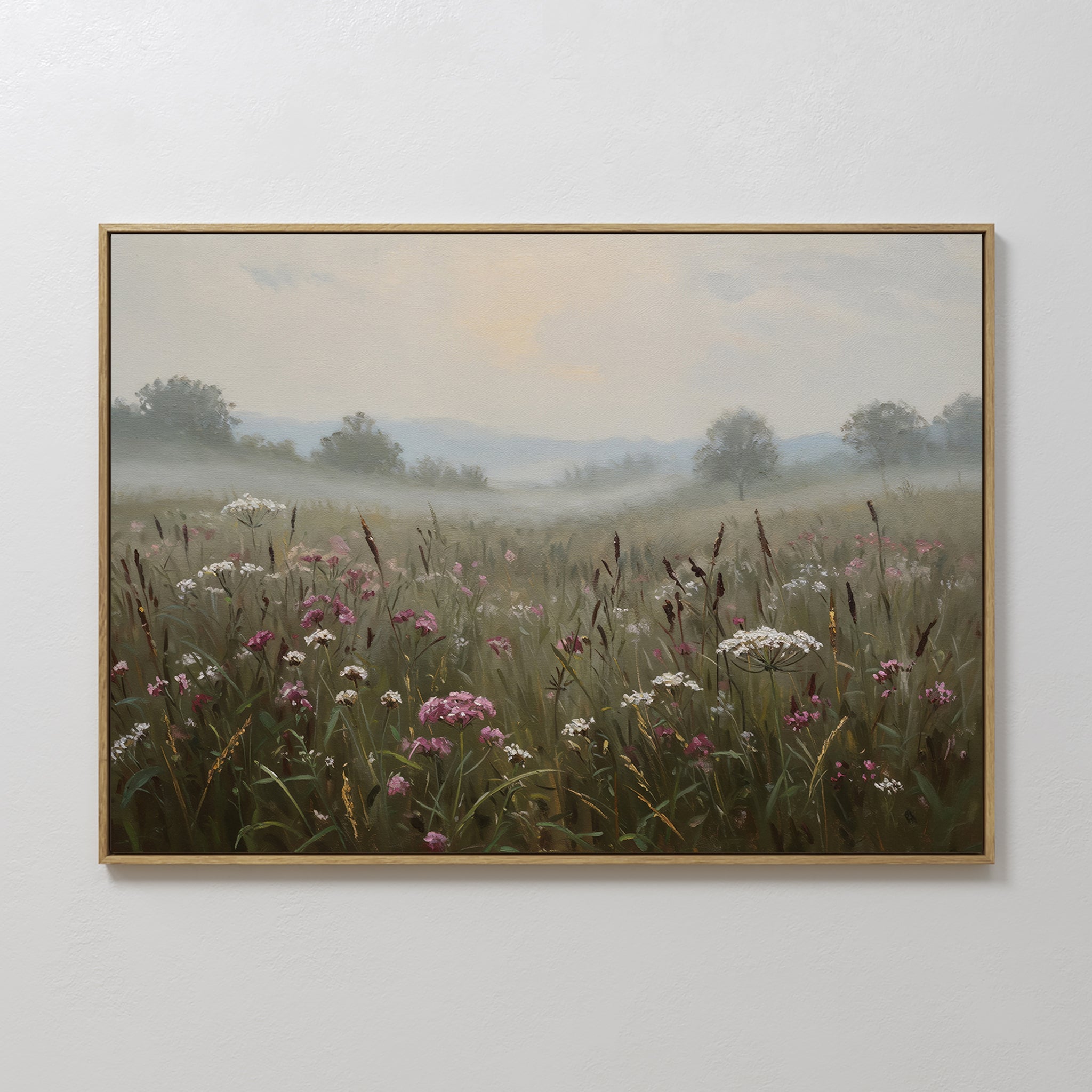 Whispers of the Far Meadow – neutral-toned vintage canvas wall art print by Aspire Prints